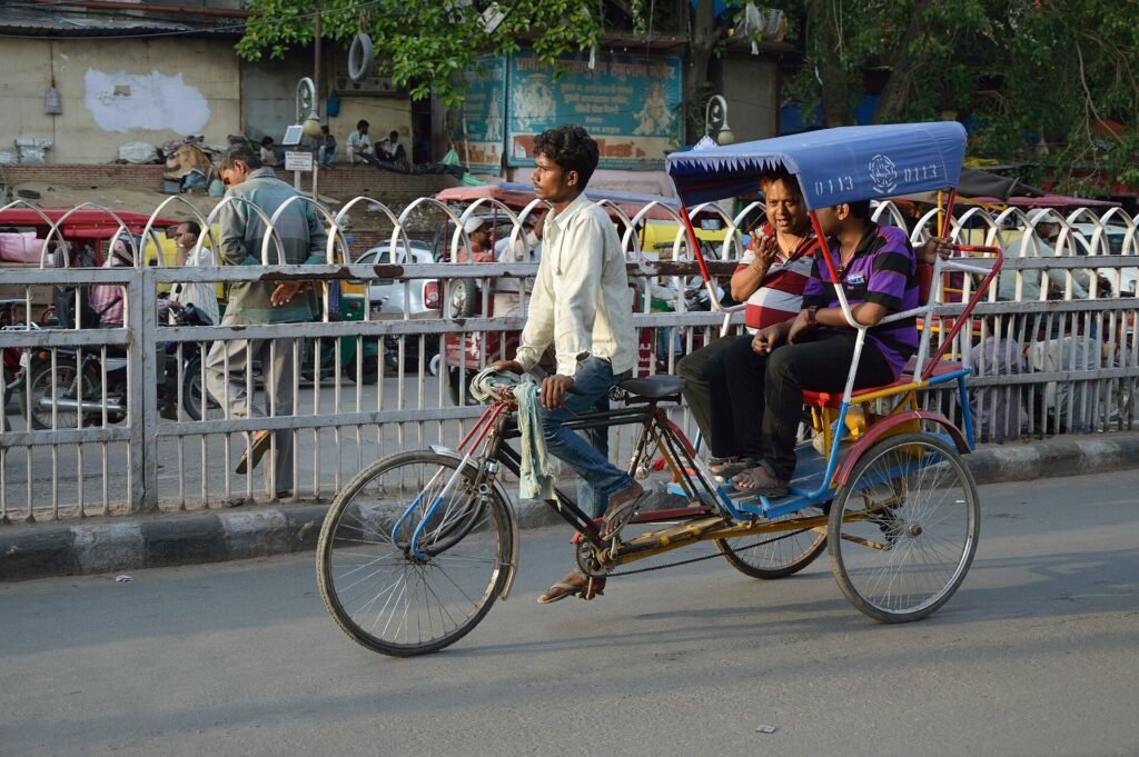 Cycle rickshaw ride through Chandni Chowk on the Old Delhi food walk
